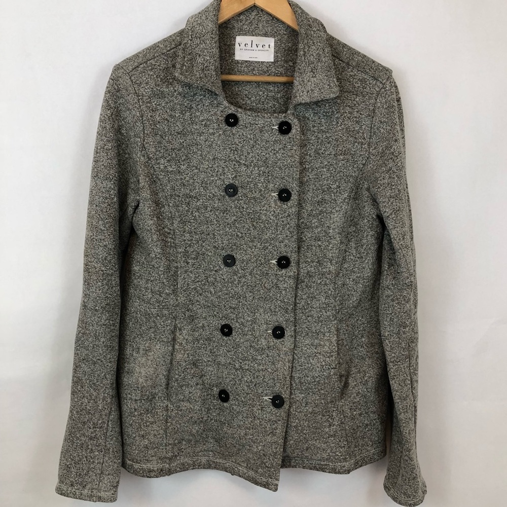 Velvet by Graham and Spencer Pea Coat Soft Sweater